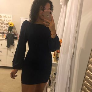 Tobi Blue Open Back Dress